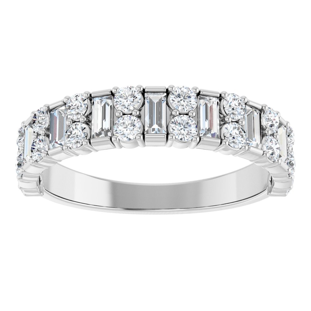 14K White Gold 9/10 CTW Natural Diamond Anniversary Band  