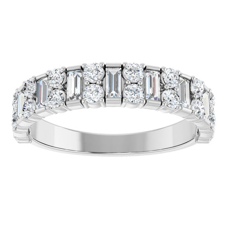 14K White Gold 9/10 CTW Natural Diamond Anniversary Band  