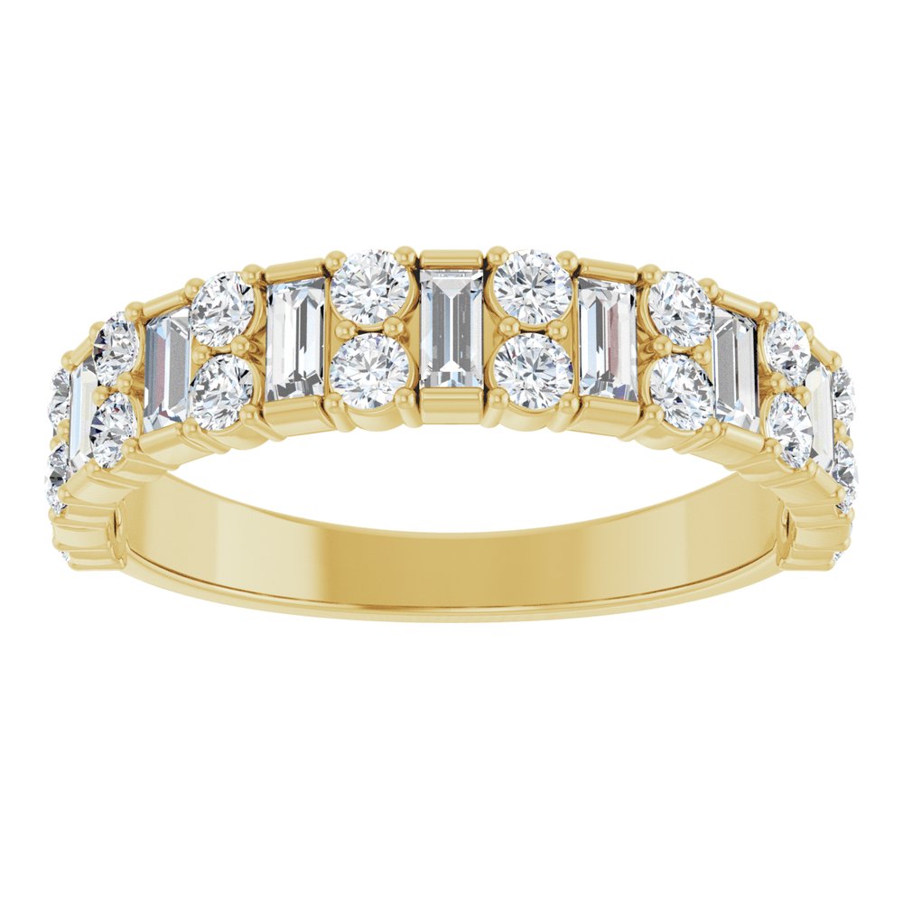 14K Yellow 9/10 CTW Lab-Grown Diamond Anniversary Band