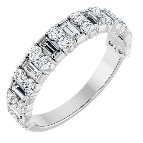 14K White Gold 9/10 CTW Natural Diamond Anniversary Band  