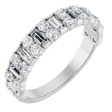 14K White Gold 9/10 CTW Lab-Grown Diamond Anniversary Band