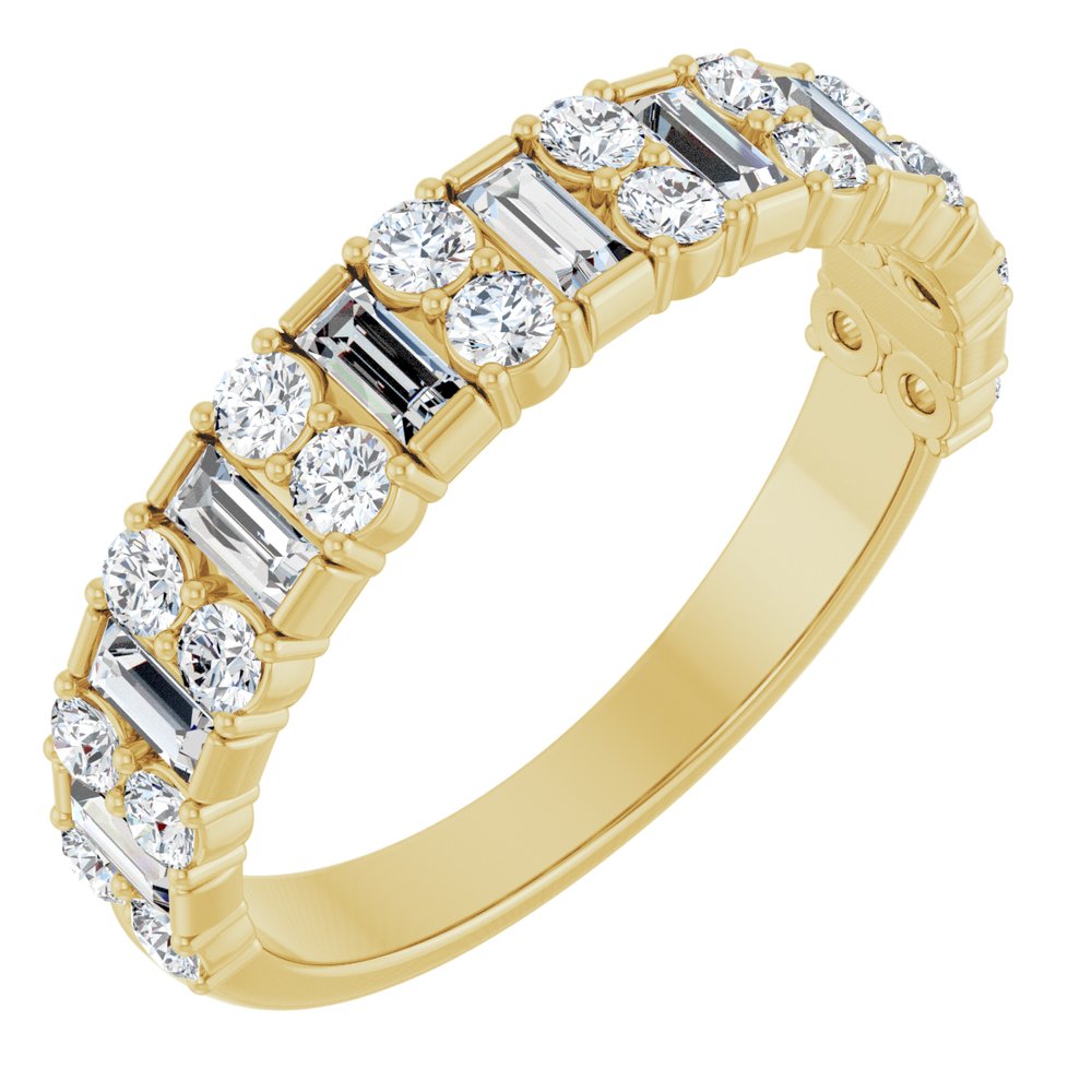 14K Yellow 9/10 CTW Lab-Grown Diamond Anniversary Band