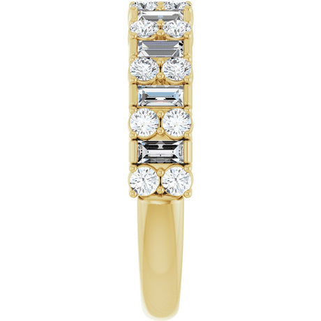 14K Yellow Gold 9/10 CTW Lab-Grown Diamond Anniversary Band