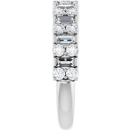 14K White 9/10 CTW Lab-Grown Diamond Anniversary Band