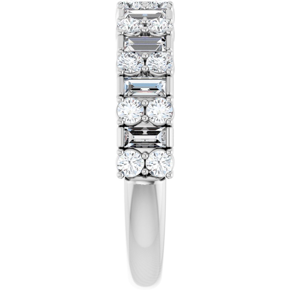 14K White Gold 9/10 CTW Natural Diamond Anniversary Band  