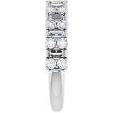 14K White Gold 9/10 CTW Natural Diamond Anniversary Band  