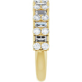 14K Yellow 9/10 CTW Lab-Grown Diamond Anniversary Band