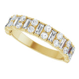 14K Yellow Gold 9/10 CTW Lab-Grown Diamond Anniversary Band