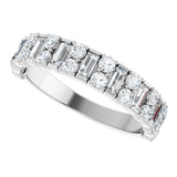 14K White 9/10 CTW Natural Diamond Anniversary Band