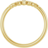 14K Yellow .025 CTW Natural Diamond Floral Contour Band