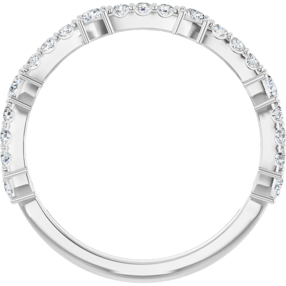 14K White 3/8 CTW Lab-Grown Diamond Anniversary Band