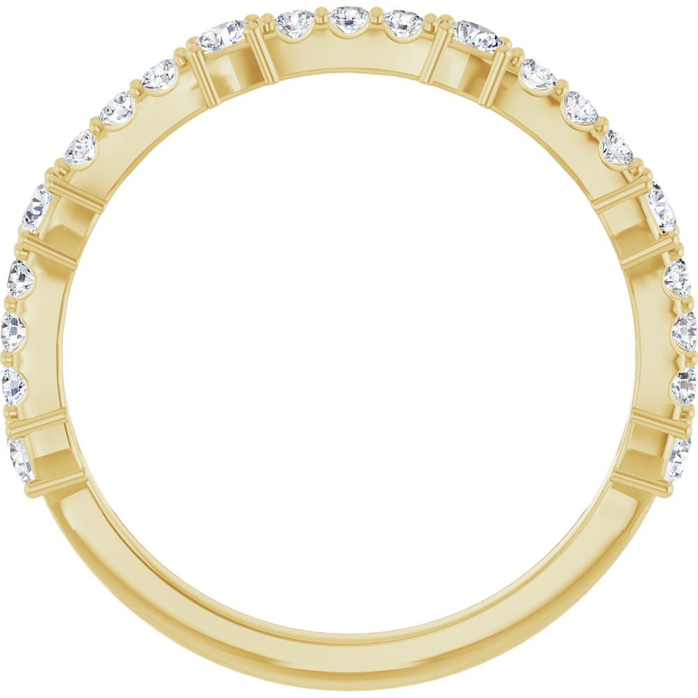 14K Yellow 1/2 CTW Natural Diamond Anniversary Band