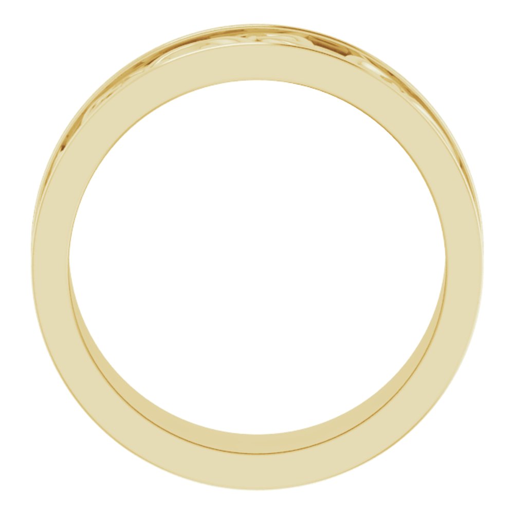 14K Yellow 7 mm Celtic-Inspired Flat Band Size 8
