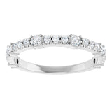 14K White 3/8 CTW Lab-Grown Diamond Anniversary Band