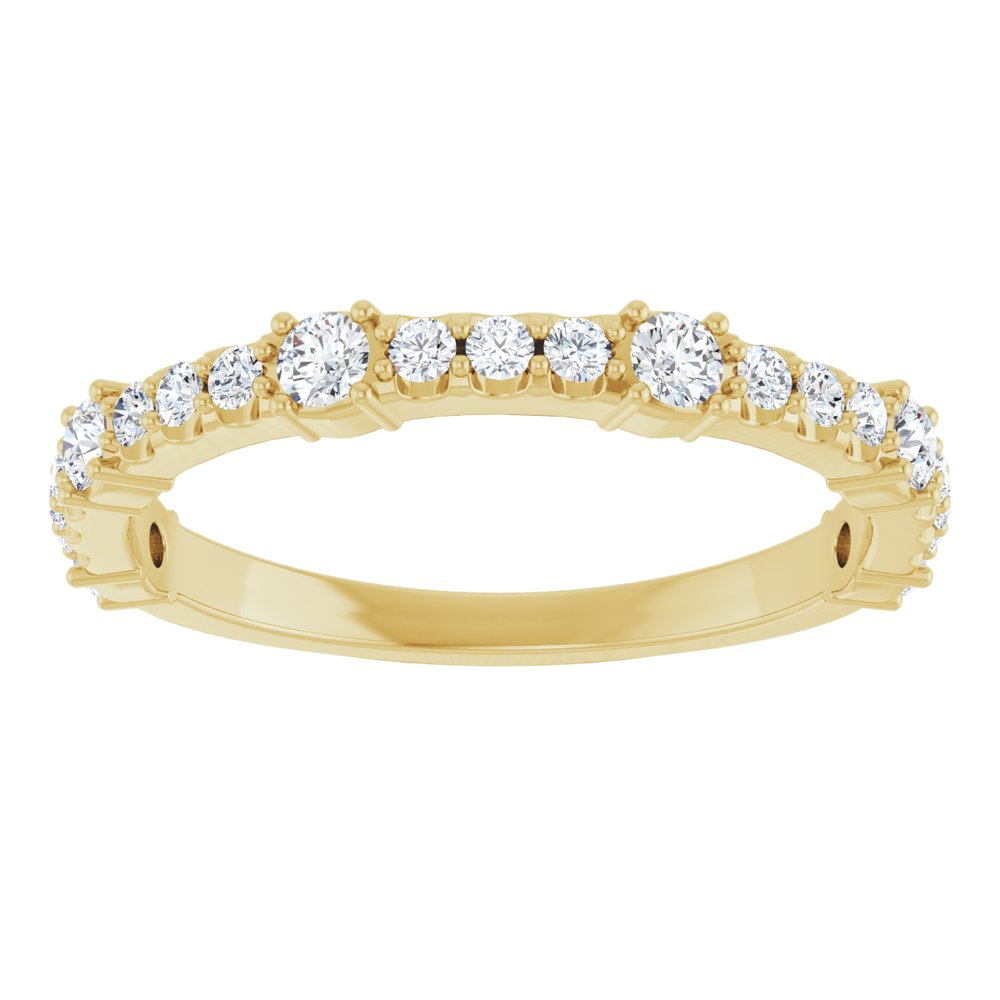 14K Yellow 3/8 CTW Lab-Grown Diamond Anniversary Band