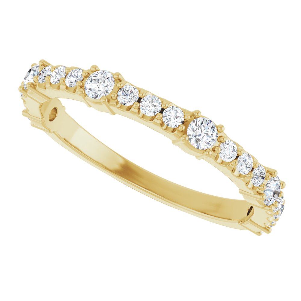 14K Yellow 1/2 CTW Natural Diamond Anniversary Band