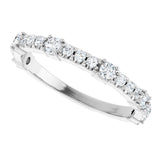 14K White 3/8 CTW Lab-Grown Diamond Anniversary Band