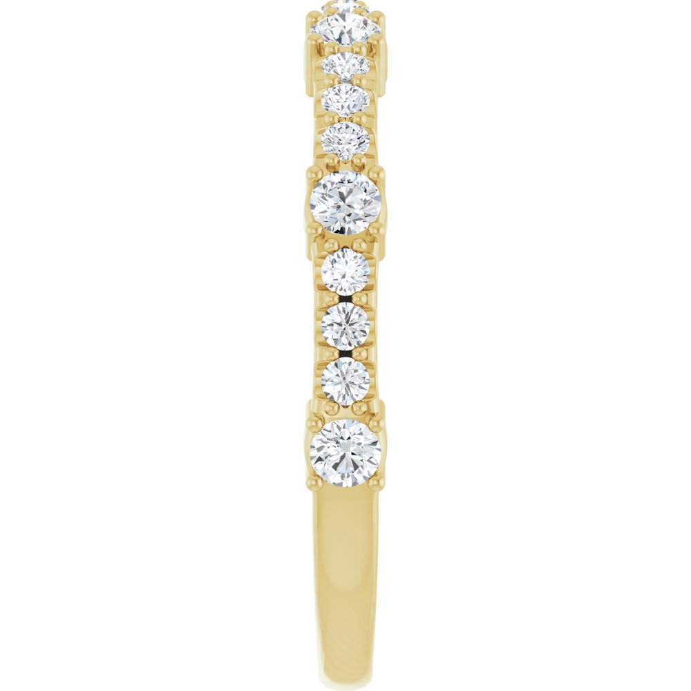 14K Yellow 1/2 CTW Natural Diamond Anniversary Band