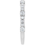 14K White 1/2 CTW Natural Diamond Anniversary Band