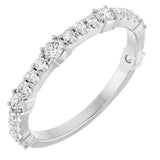 14K White 1/2 CTW Natural Diamond Anniversary Band 