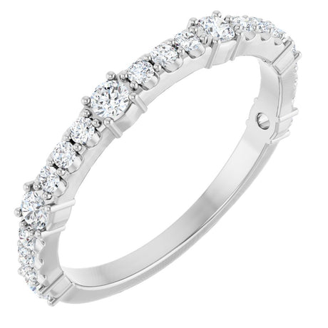 14K White 3/8 CTW Lab-Grown Diamond Anniversary Band