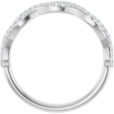 14K White Gold 1/5 CTW Natural Diamond Infinity-Inspired Anniversary Band