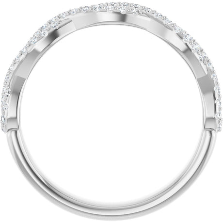 14K White Gold 1/5 CTW Natural Diamond Infinity-Inspired Anniversary Band