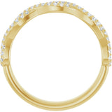 14K Yellow Gold 1/5 CTW Natural Diamond Infinity-Inspired Anniversary Band