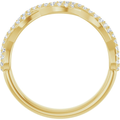 14K Yellow Gold 1/5 CTW Natural Diamond Infinity-Inspired Anniversary Band