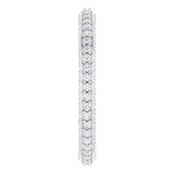 14K White 5/8 CTW Natural Diamond Eternity Band Size 4
