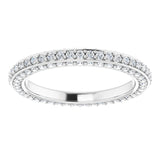 14K White 5/8 CTW Natural Diamond Eternity Band