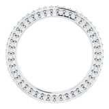 14K White 5/8 CTW Natural Diamond Eternity Band Size 4
