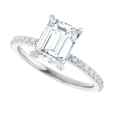 14K White Gold 1 9/10 CTW Lab-Grown Diamond Engagement Ring