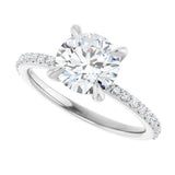 14K White Gold 1 3/4 CTW Lab-Grown Diamond Engagement Ring