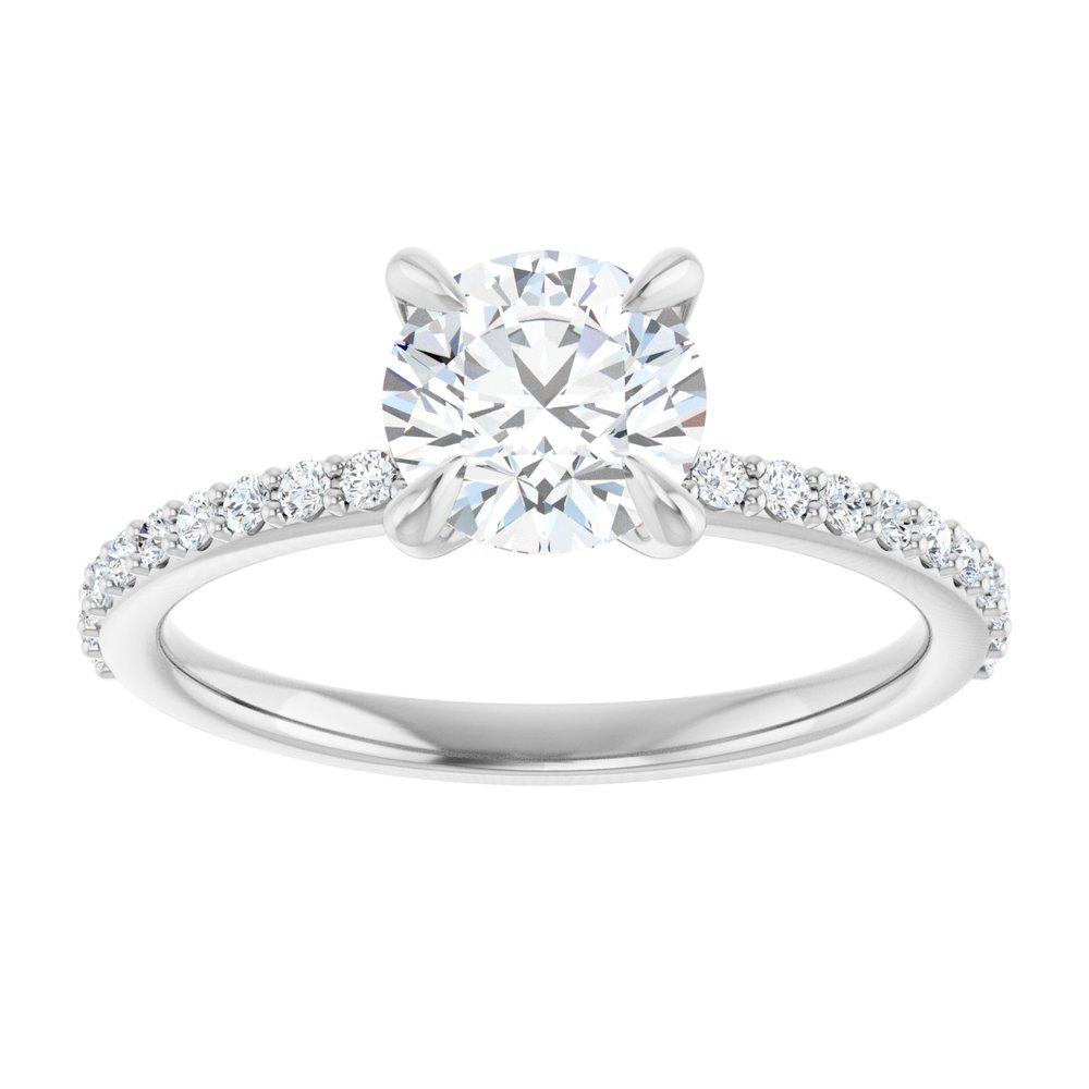 14K White Gold 1 1/5 CTW Lab-Grown Diamond Engagement Ring