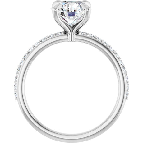 14K White Gold 1 3/4 CTW Lab-Grown Diamond Engagement Ring