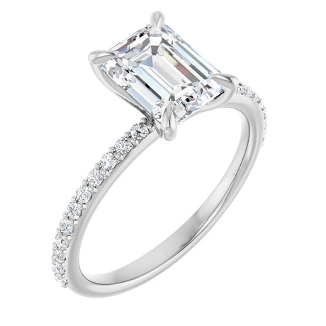 14K White Gold 1 9/10 CTW Lab-Grown Diamond Engagement Ring