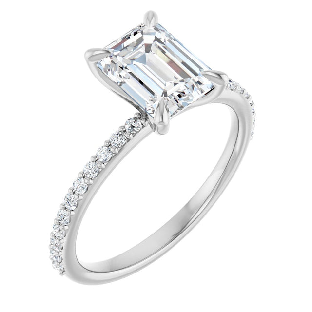 14K White Gold 1 9/10 CTW Lab-Grown Diamond Engagement Ring