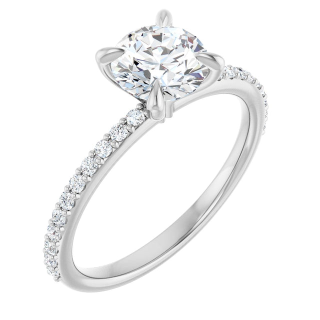 14K White Gold 1 1/5 CTW Lab-Grown Diamond Engagement Ring