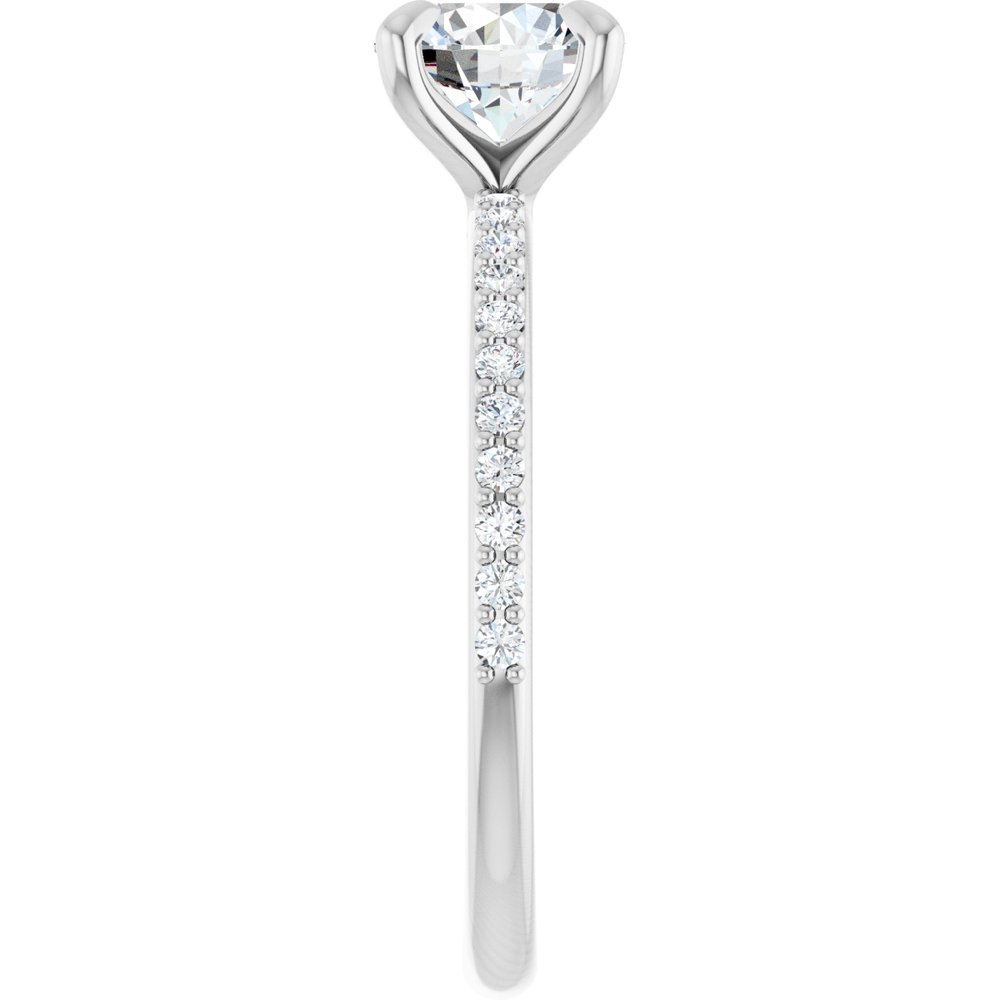 14K White Gold 1 1/5 CTW Lab-Grown Diamond Engagement Ring