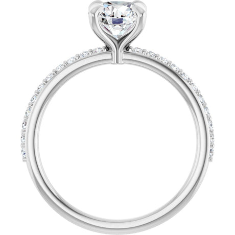 14K White Gold 1 1/5 CTW Lab-Grown Diamond Engagement Ring