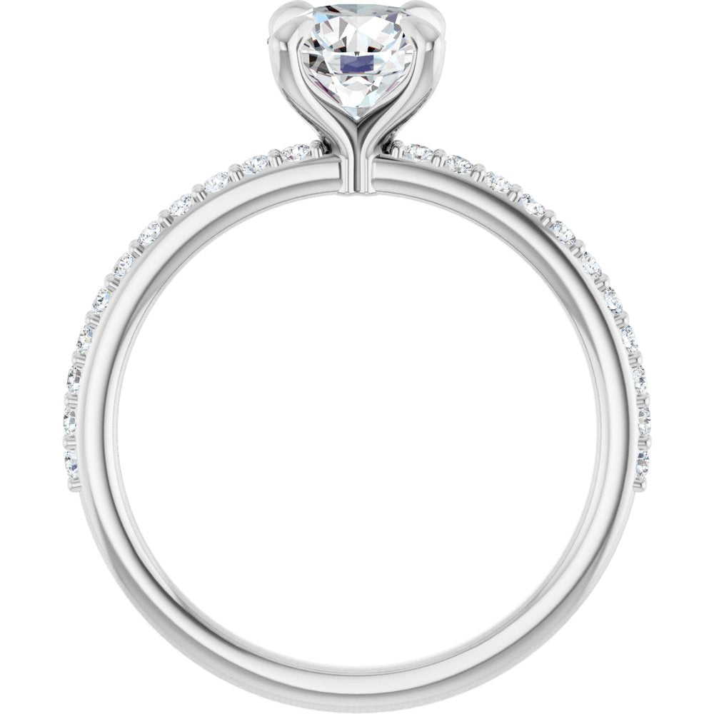 14K White Gold 1 1/5 CTW Lab-Grown Diamond Engagement Ring