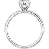14K White Gold 1 1/5 CTW Lab-Grown Diamond Engagement Ring