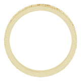 10K Yellow Gold 4 mm Milgrain Edge Floral Flat Band Size 8.5