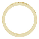 14K Yellow 4 mm Sculptural Milgrain Band
