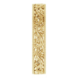 14K Yellow 4 mm Sculptural Milgrain Band