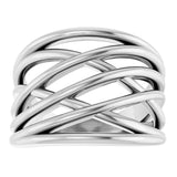 Sterling Silver Criss-Cross Ring