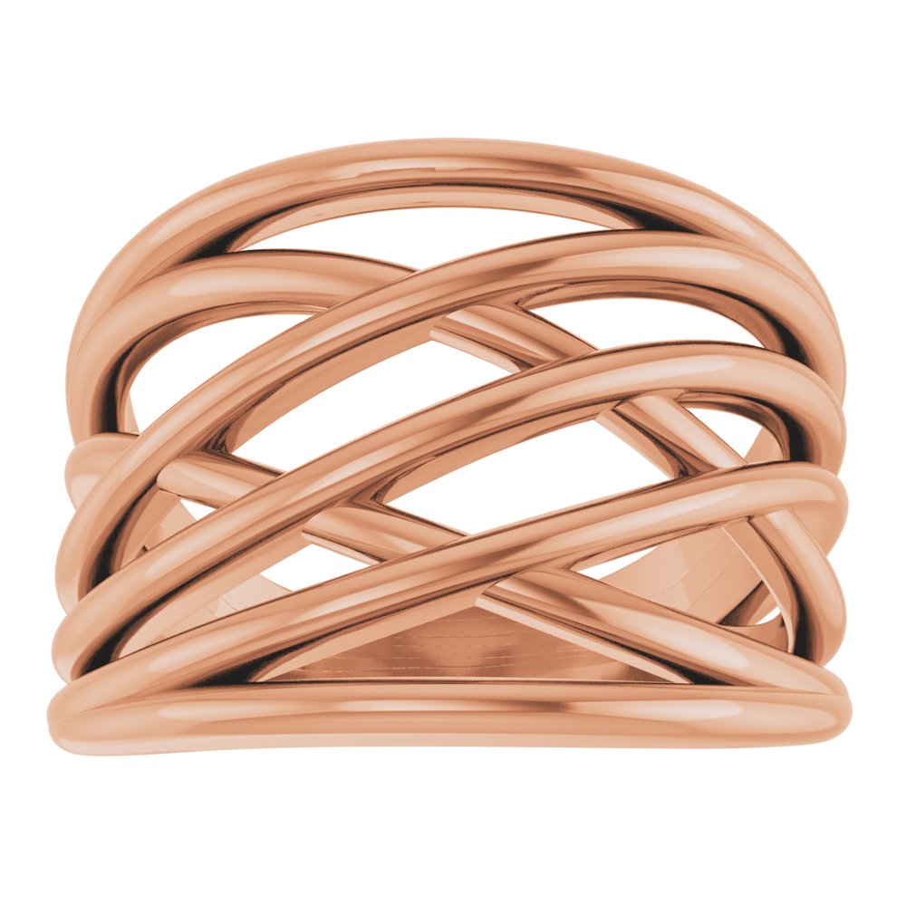 14K Rose Criss-Cross Ring