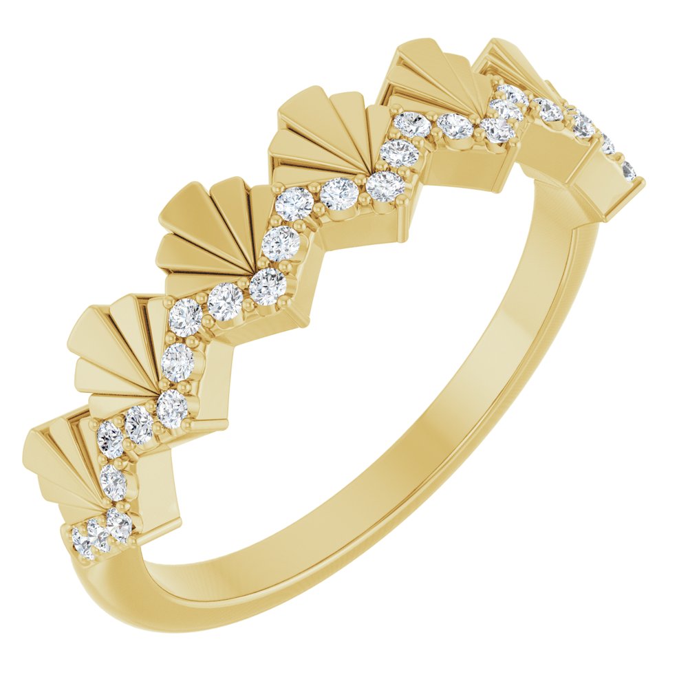 14K Yellow 1/6 CTW Natural Diamond Anniversary Band