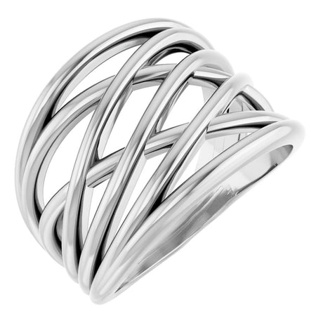 Sterling Silver Criss-Cross Ring